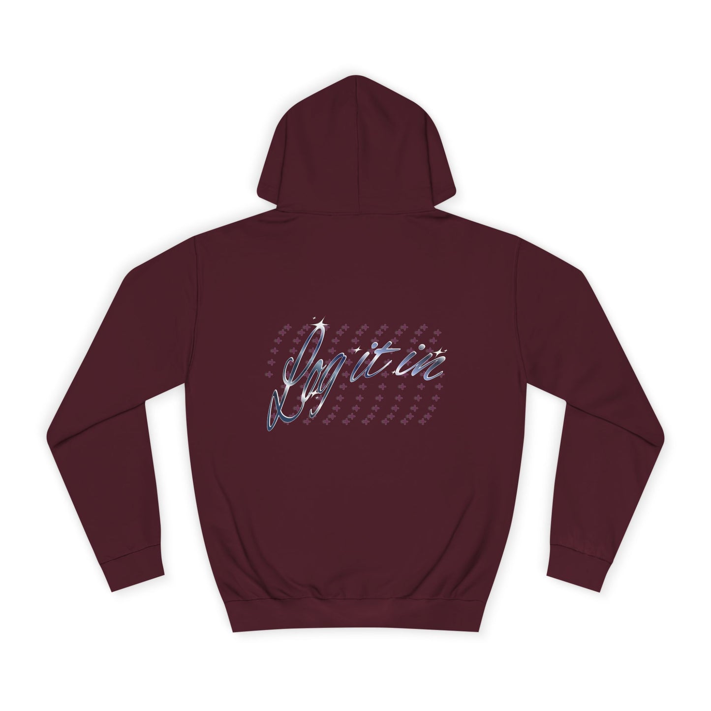 Unisex 'Log it in' Hoodie with Playful Design, Cozy Apparel, Casual Style for Everyone, Great for Gifts and Casual Events