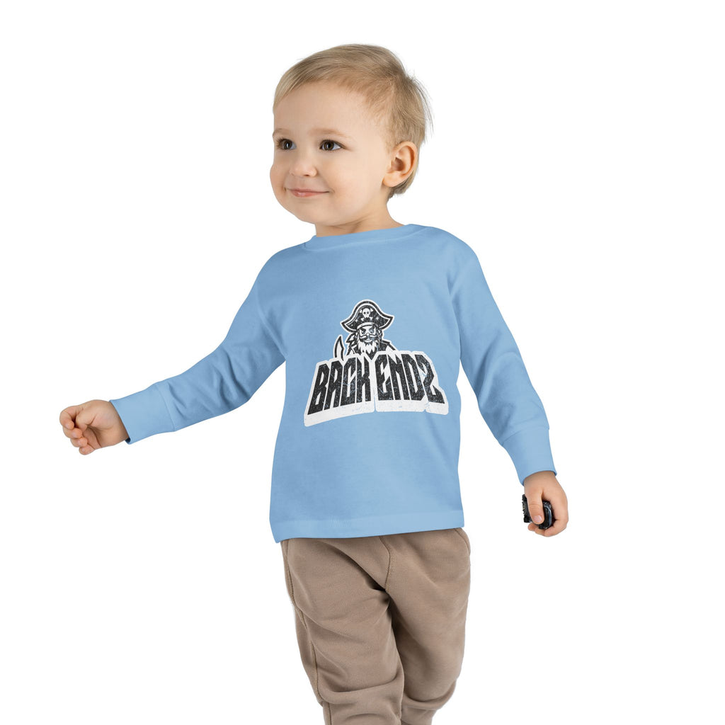 Toddler Long Sleeve Tee — Pirate Skull "Back Endz" Graphic