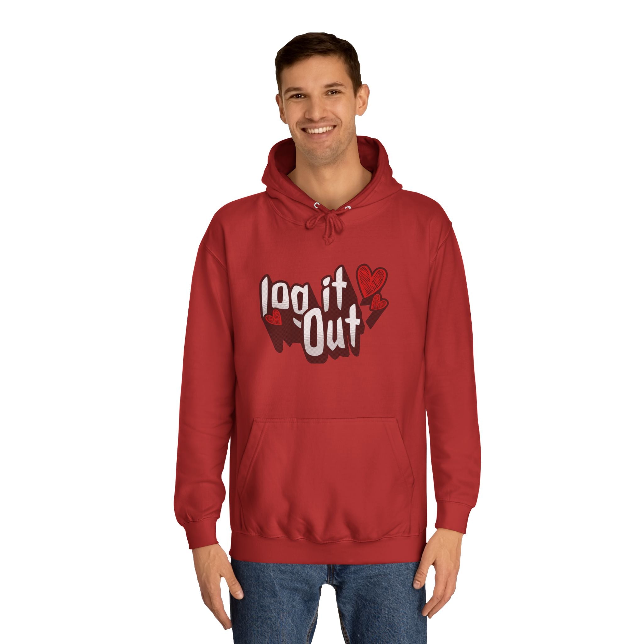 Trendy Log it out Hoodie, Cozy Unisex Sweatshirt, Perfect Gift, Casual Wear, Comfortable Hoodie for Everyday Use