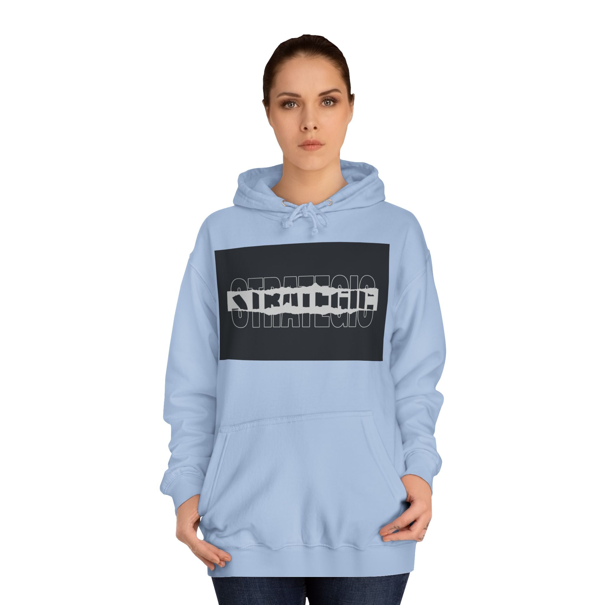 Unisex Hoodie with Strategic Print, Casual Sweatshirt,Gift, Trendy Apparel, Everyday Wear