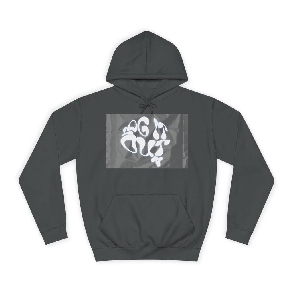 Cozy Unisex 'LOG IT OUT' Hoodie with Abstract Design, Sweatshirt, Graphic Hoodie, Casual Wear, Perfect Fit