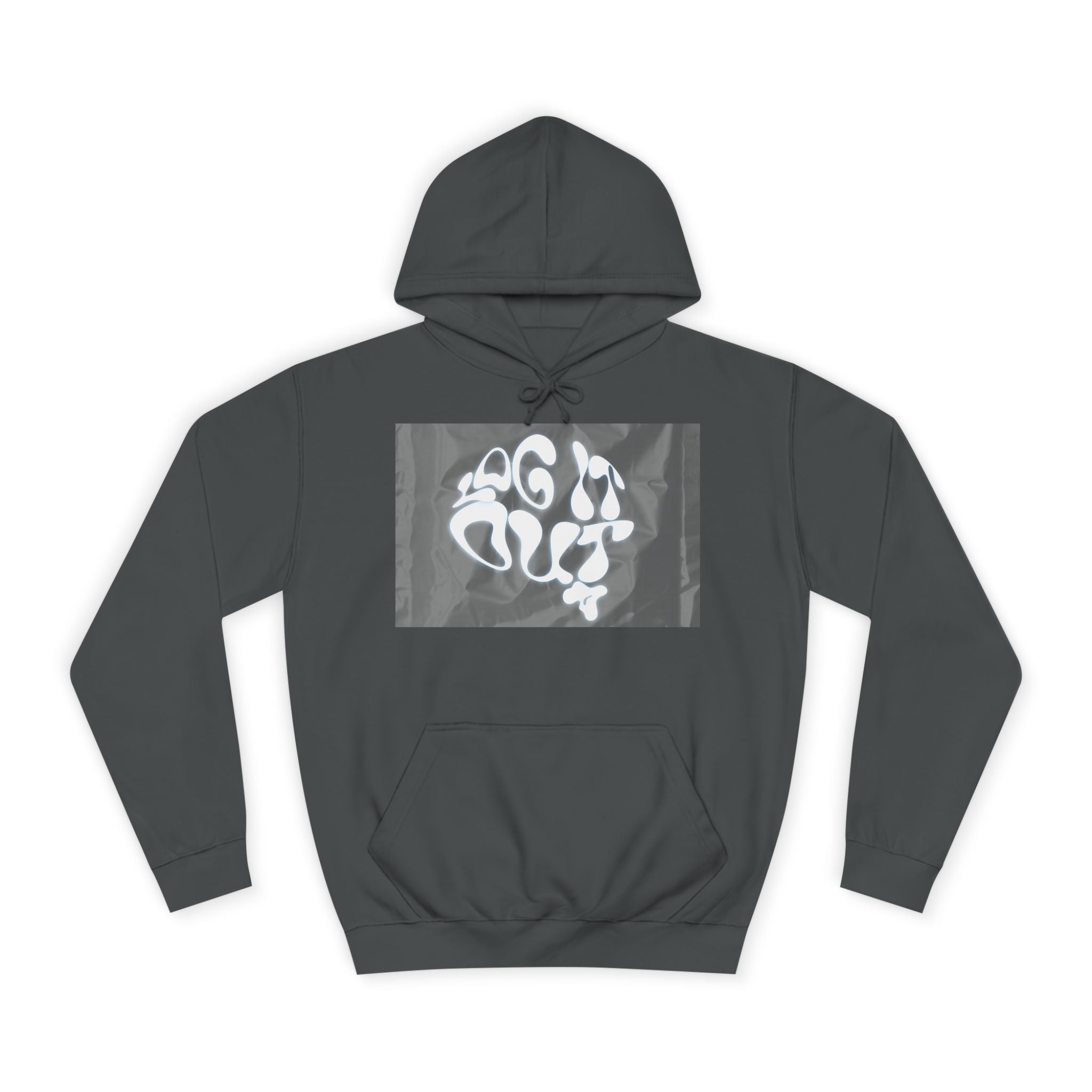 Cozy Unisex 'LOG IT OUT' Hoodie with Abstract Design, Sweatshirt, Graphic Hoodie, Casual Wear, Perfect Fit