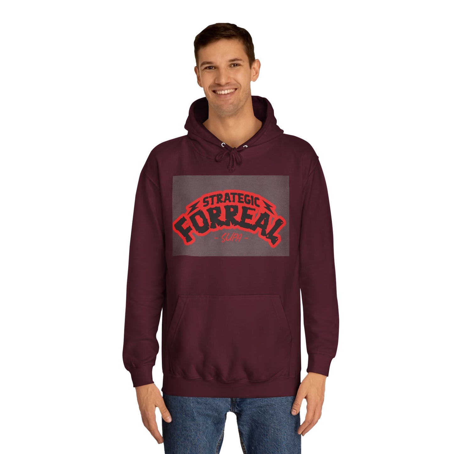 Unisex Hoodie - Strategic Forreal Design, Perfect for Casual Wear