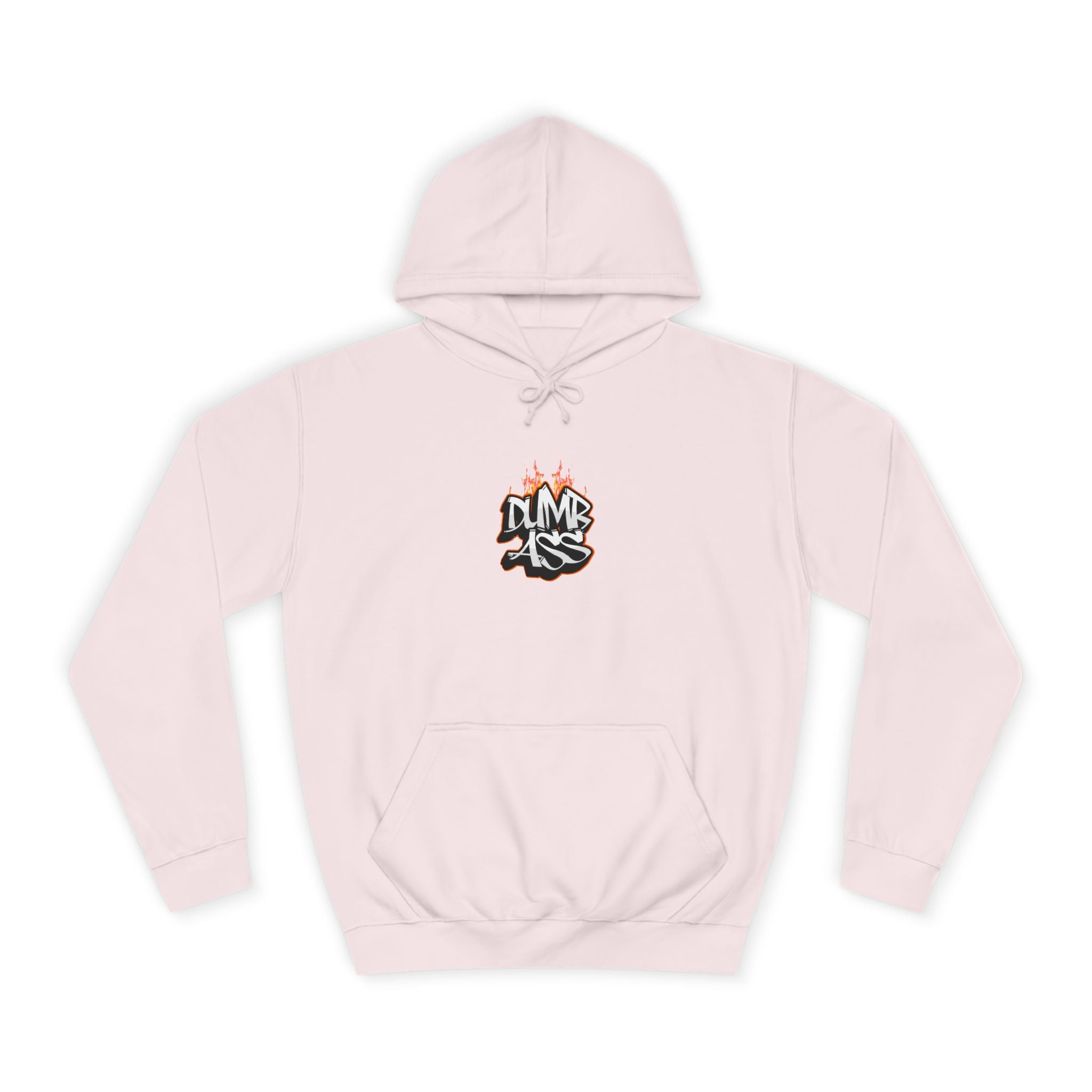 Dumb Ass Graffiti Hoodie – Bold Streetwear Pullover with Flame Lettering