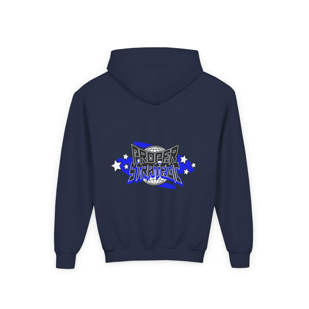 Youth Hoodie — 'Strategic' Graphic Pullover for Kids