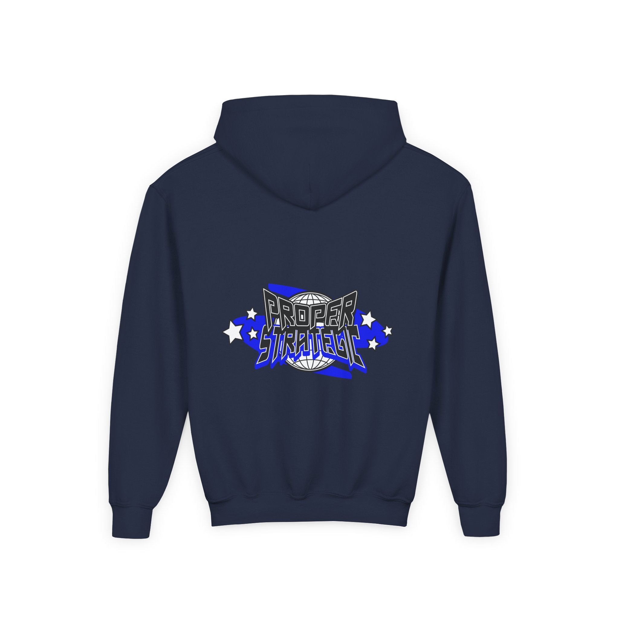 Youth Hoodie — 'Strategic' Graphic Pullover for Kids