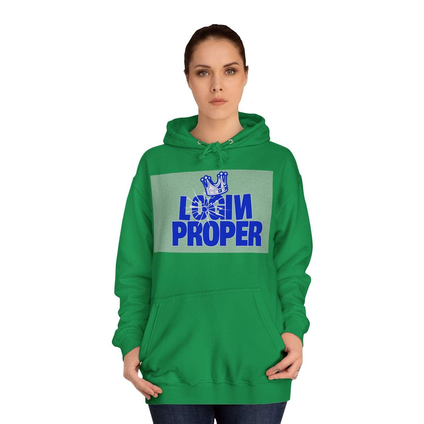 Unisex Hoodie - 'Login Proper' Trendy Spirit Wear, Casual Streetwear, Gift, Cozy Lounge Sweatshirt