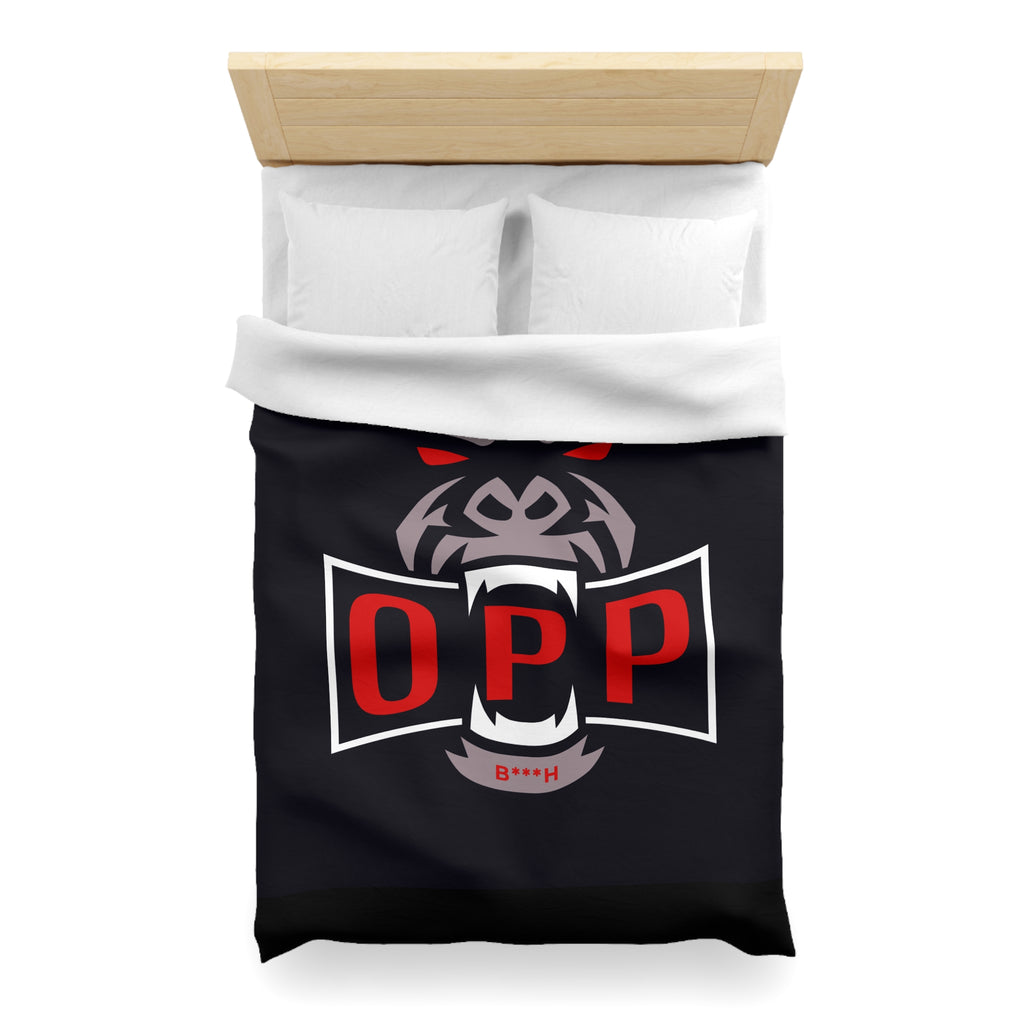 Gorilla OPP Microfiber Duvet Cover — Bold Red Logo Bedding