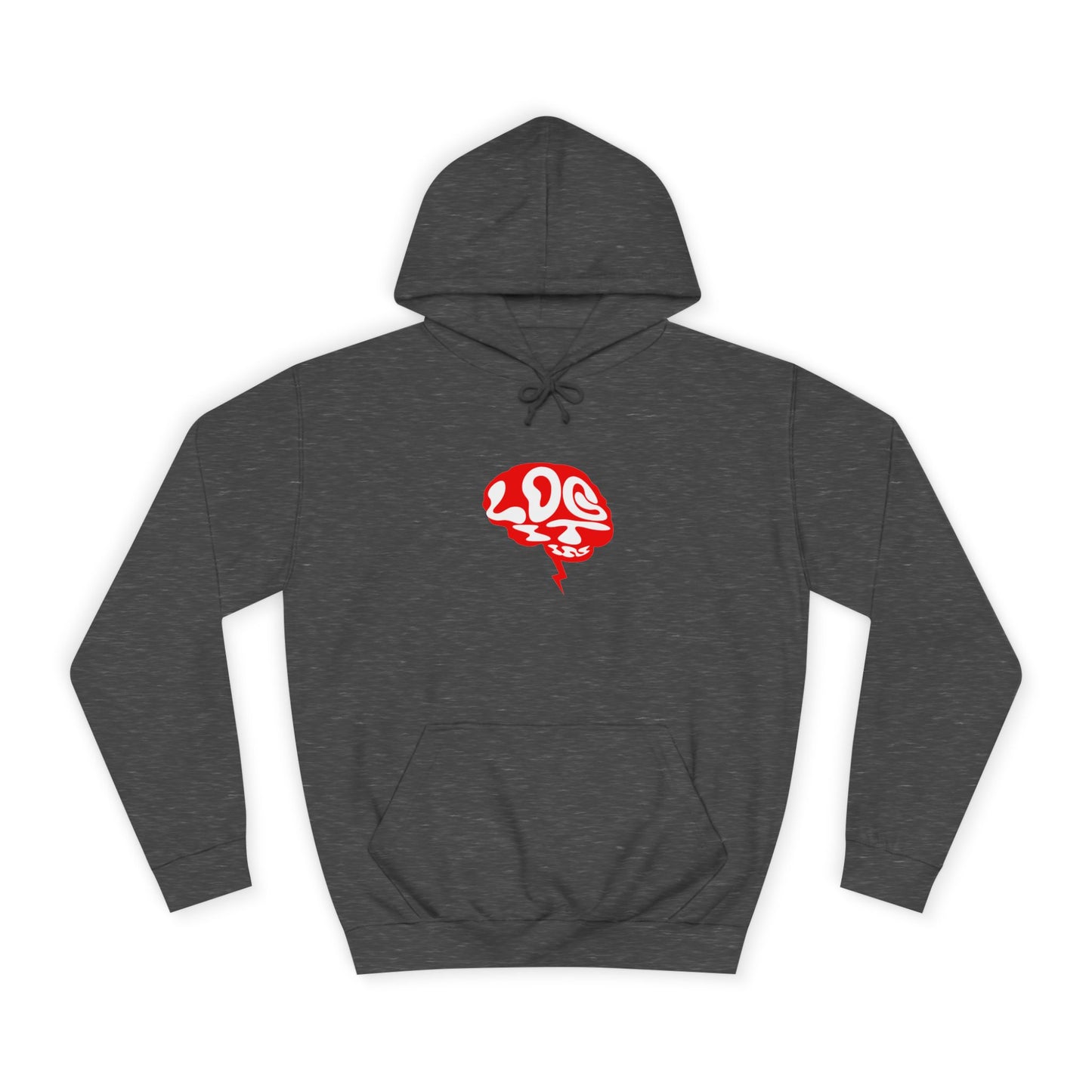 Unisex Log it in Hoodie with Unique Brain Design, Casual Wear, Trendy Apparel, Festive Occasions, Graphic Hoodie