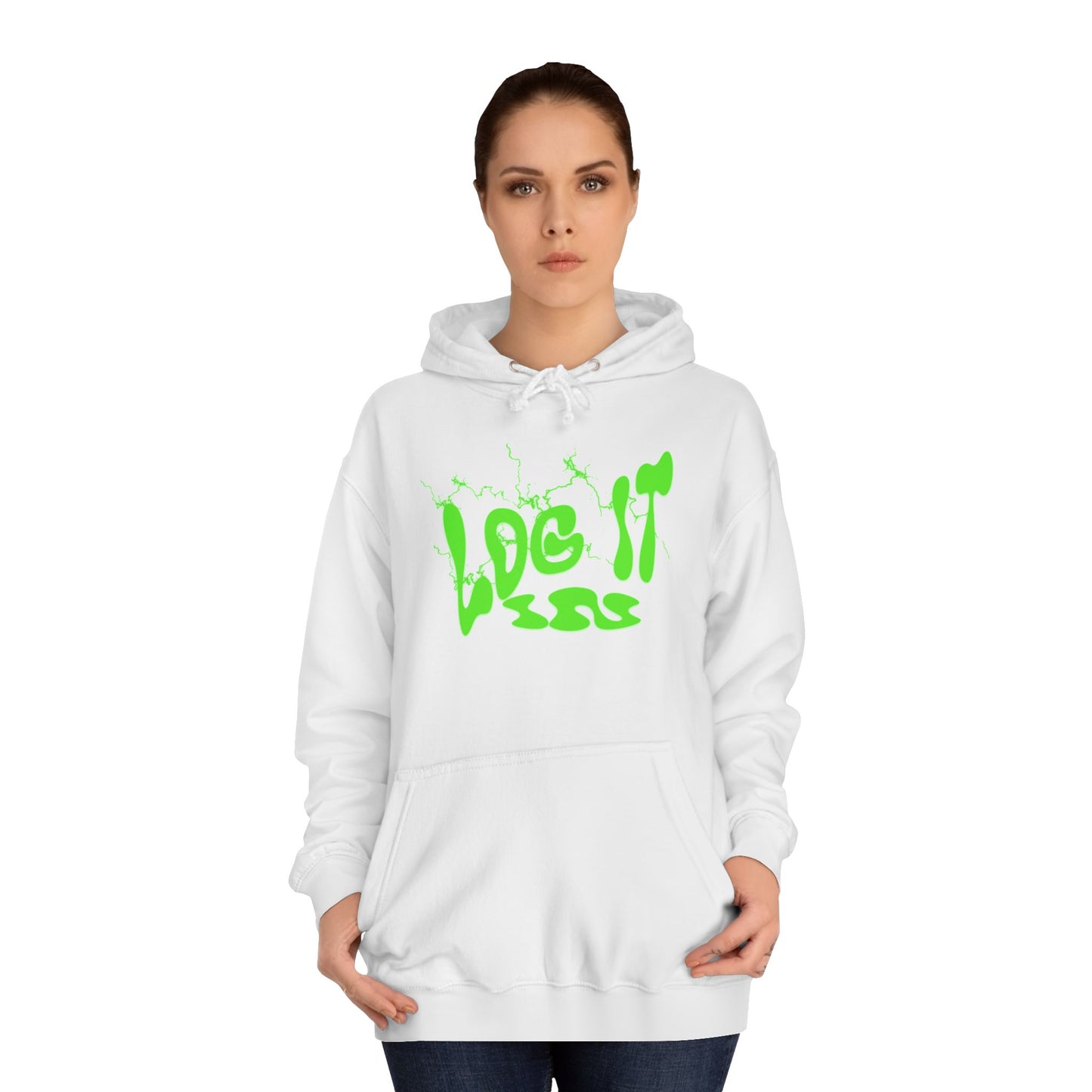 Unisex Hoodie with 'Log It in' Design, Cozy Casual Sweater for Trendy wear, Gift for Comfortable Everyday Wear