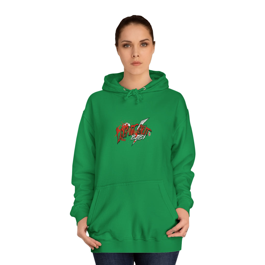 Trendy Log it out Hoodie, Graphic Sweatshirt, Unisex Casual Wear, Stylish Streetwear, Great for Gift Giving