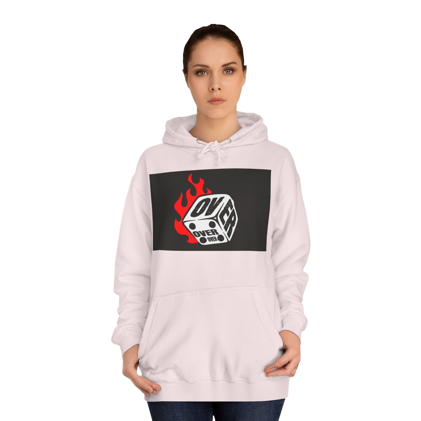OVER Graphic Hoodie, Oversized Sweatshirt, Trendy Unisex Hoodie, Gift, Casual Layering Top