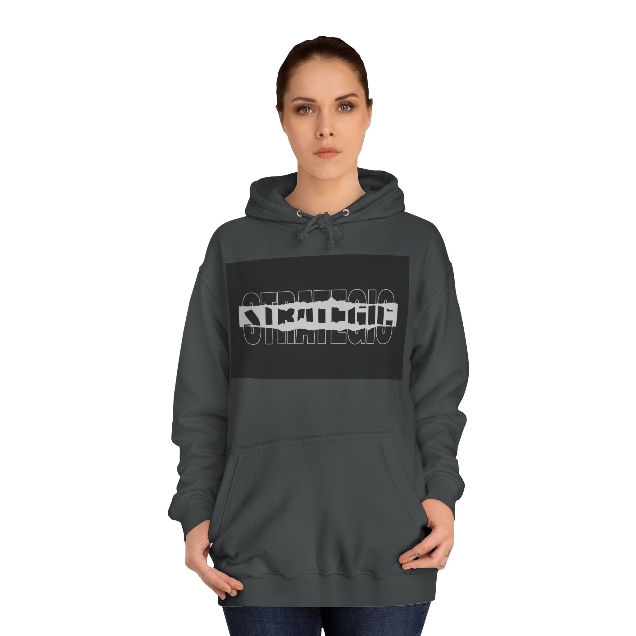 Unisex Hoodie with Strategic Print, Casual Sweatshirt,Gift, Trendy Apparel, Everyday Wear