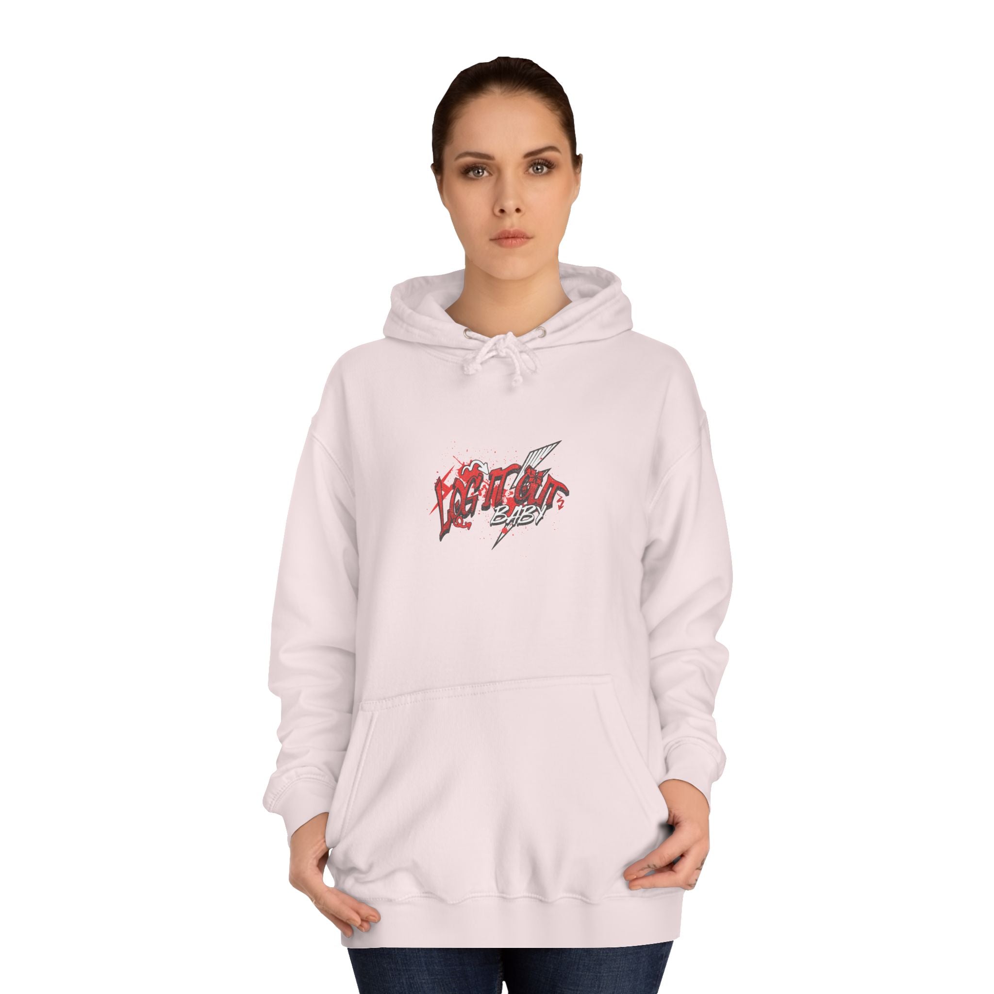 Trendy Log it out Hoodie, Graphic Sweatshirt, Unisex Casual Wear, Stylish Streetwear, Great for Gift Giving