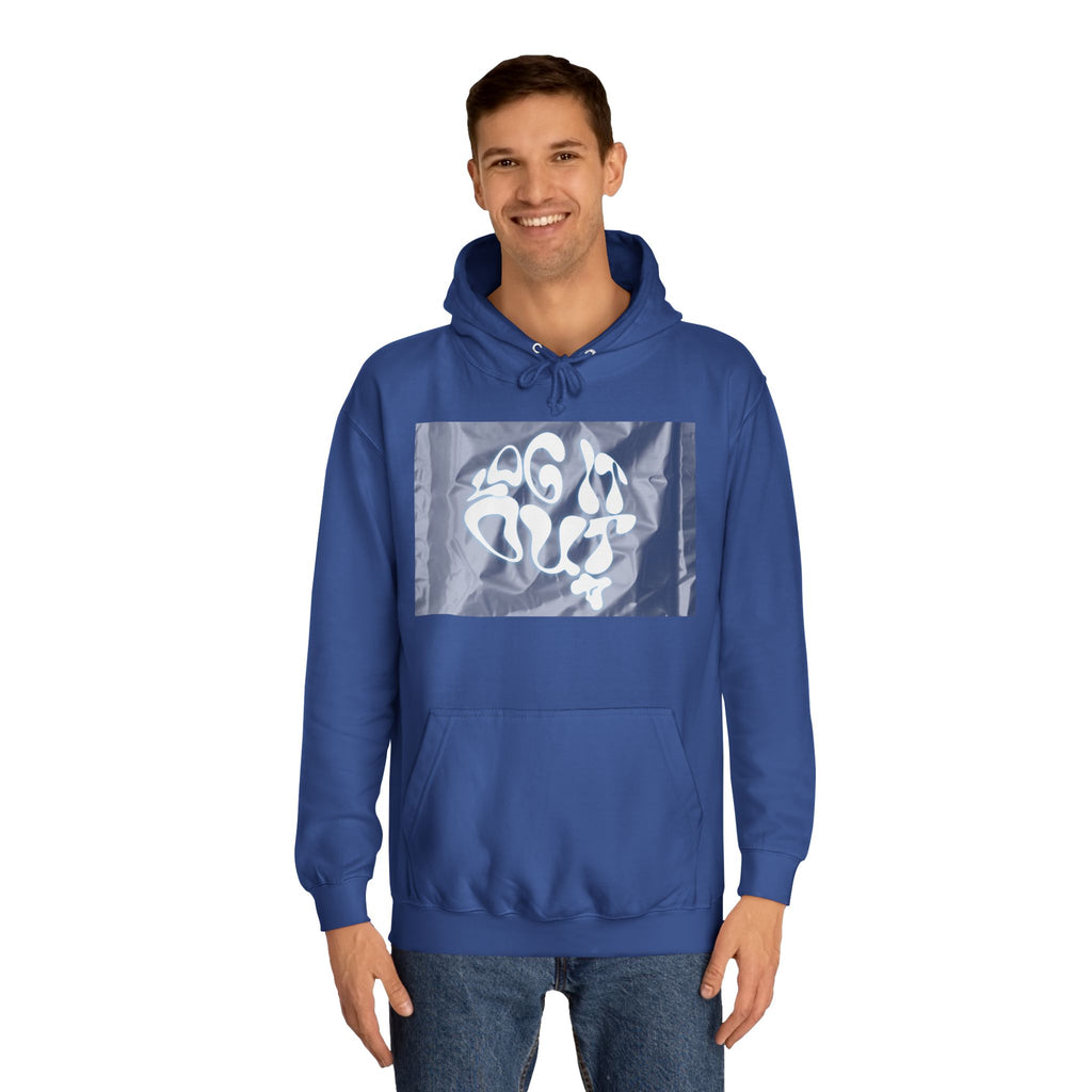 Cozy Unisex 'LOG IT OUT' Hoodie with Abstract Design, Sweatshirt, Graphic Hoodie, Casual Wear, Perfect Fit