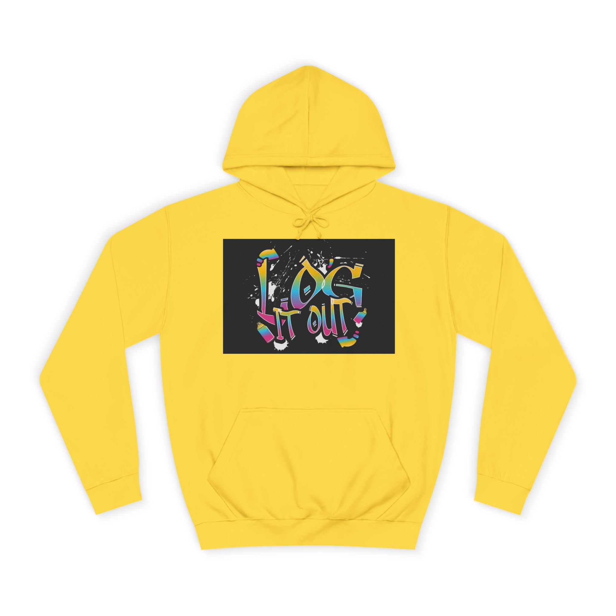 Colorful Unisex log it out Hoodie - Perfect for Students, Casual Wear, Gifts, Relaxed Style, trendy wear