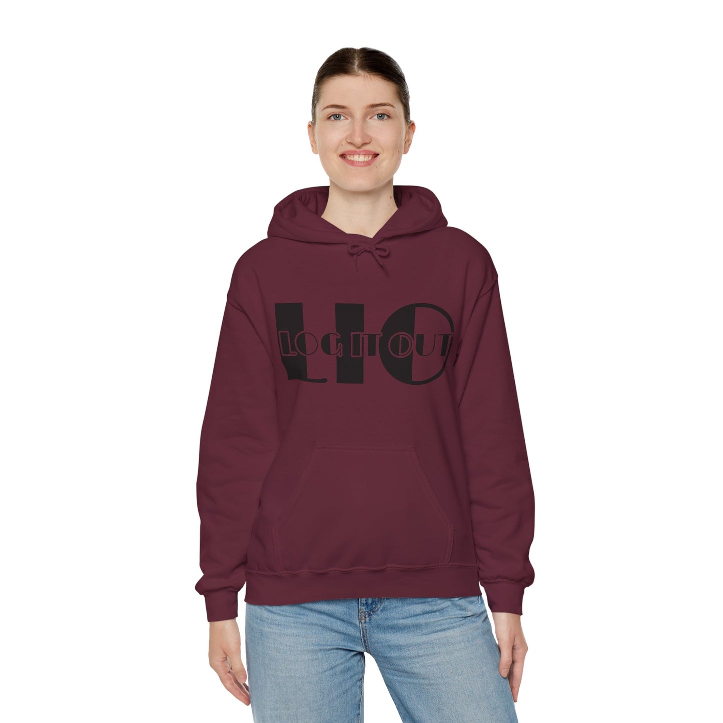 Log it out Unisex Heavy Blend™ Hooded Sweatshirt