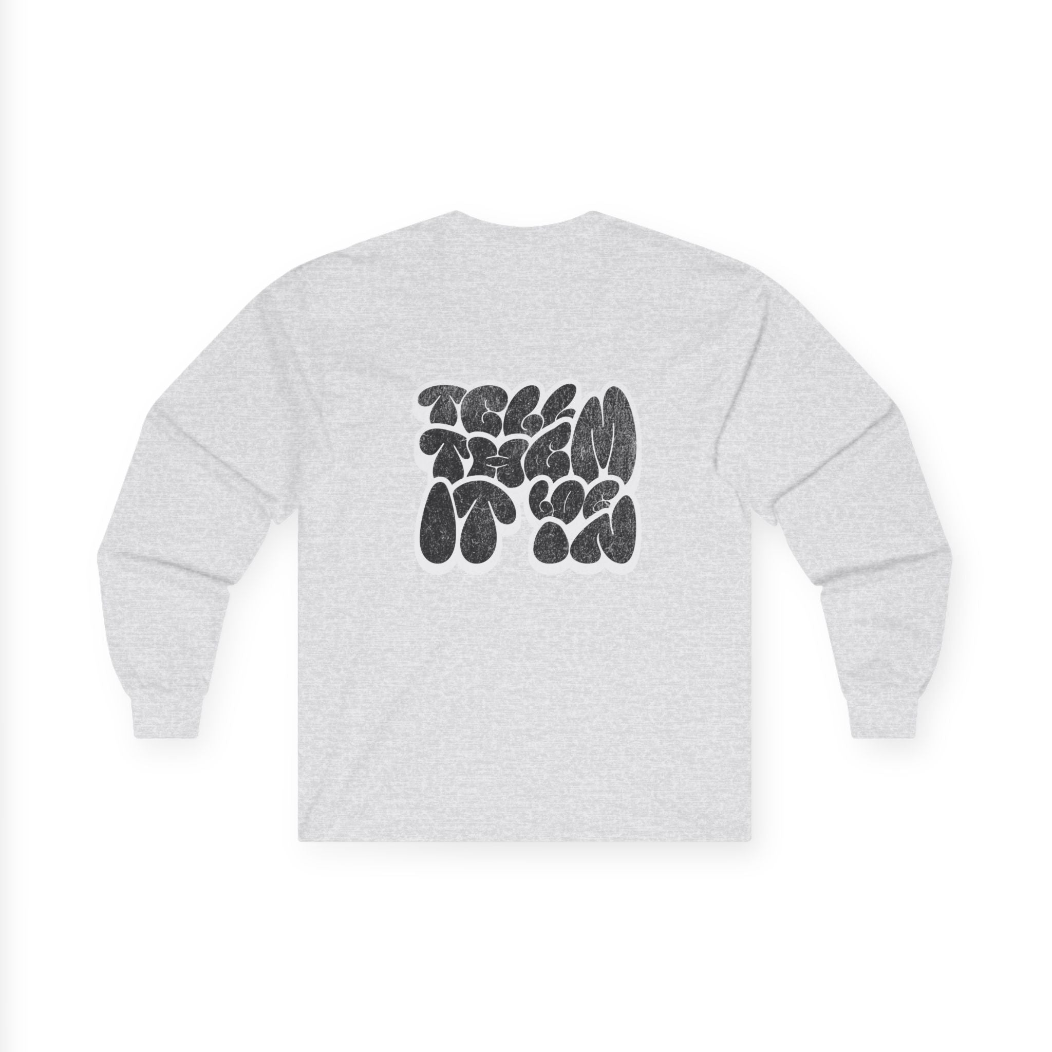 Long Sleeve "LOG IT IN" Tee — Retro Pebble Typography Graphic