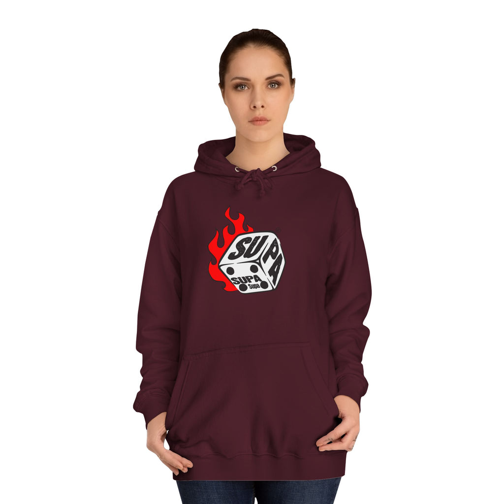 Cool Fire Graphic Unisex SUPA Hoodie, Apparel, Streetwear, Casual Wear, Unique Hooded Sweatshirt
