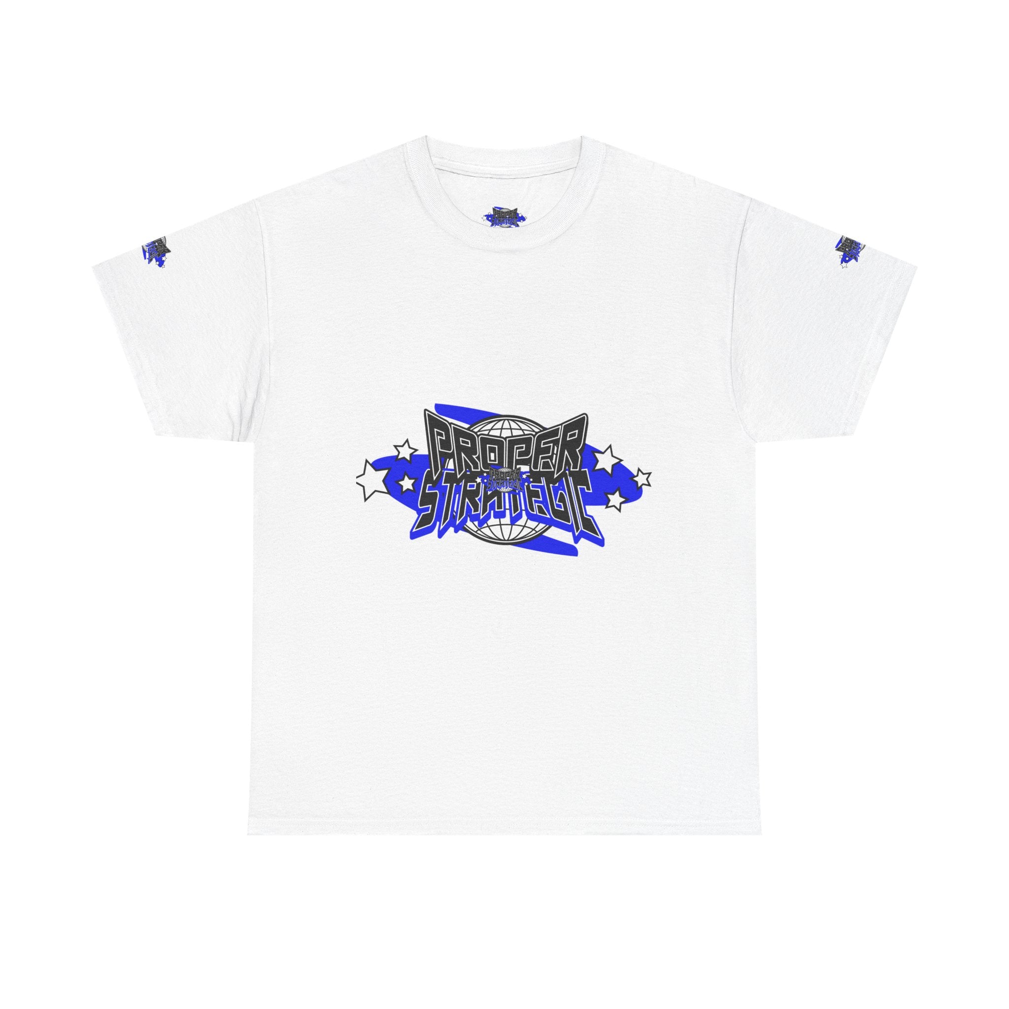 Proper 'Strategic' Graphic Tee — Retro Blue Streetwear T‑Shirt