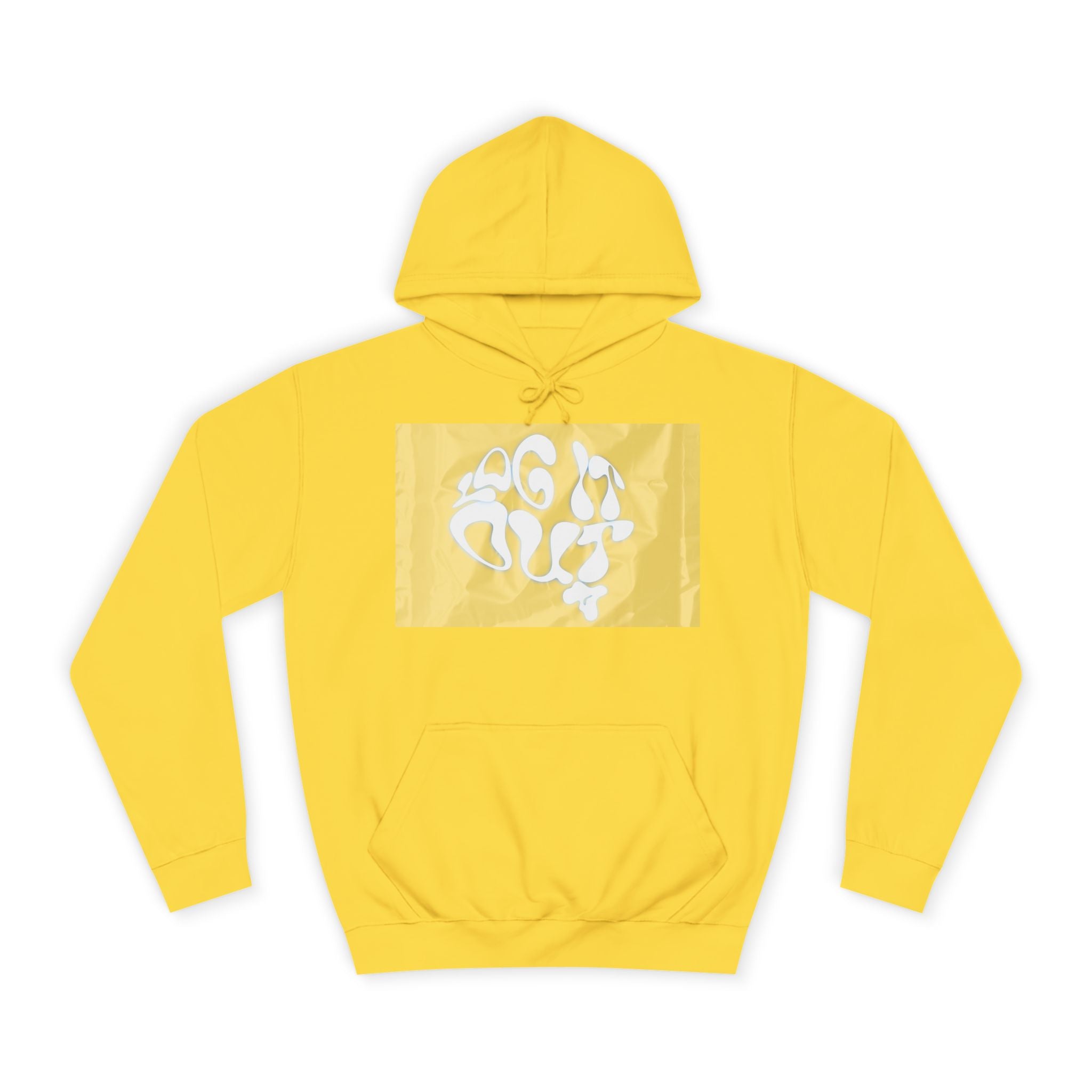 Cozy Unisex 'LOG IT OUT' Hoodie with Abstract Design, Sweatshirt, Graphic Hoodie, Casual Wear, Perfect Fit