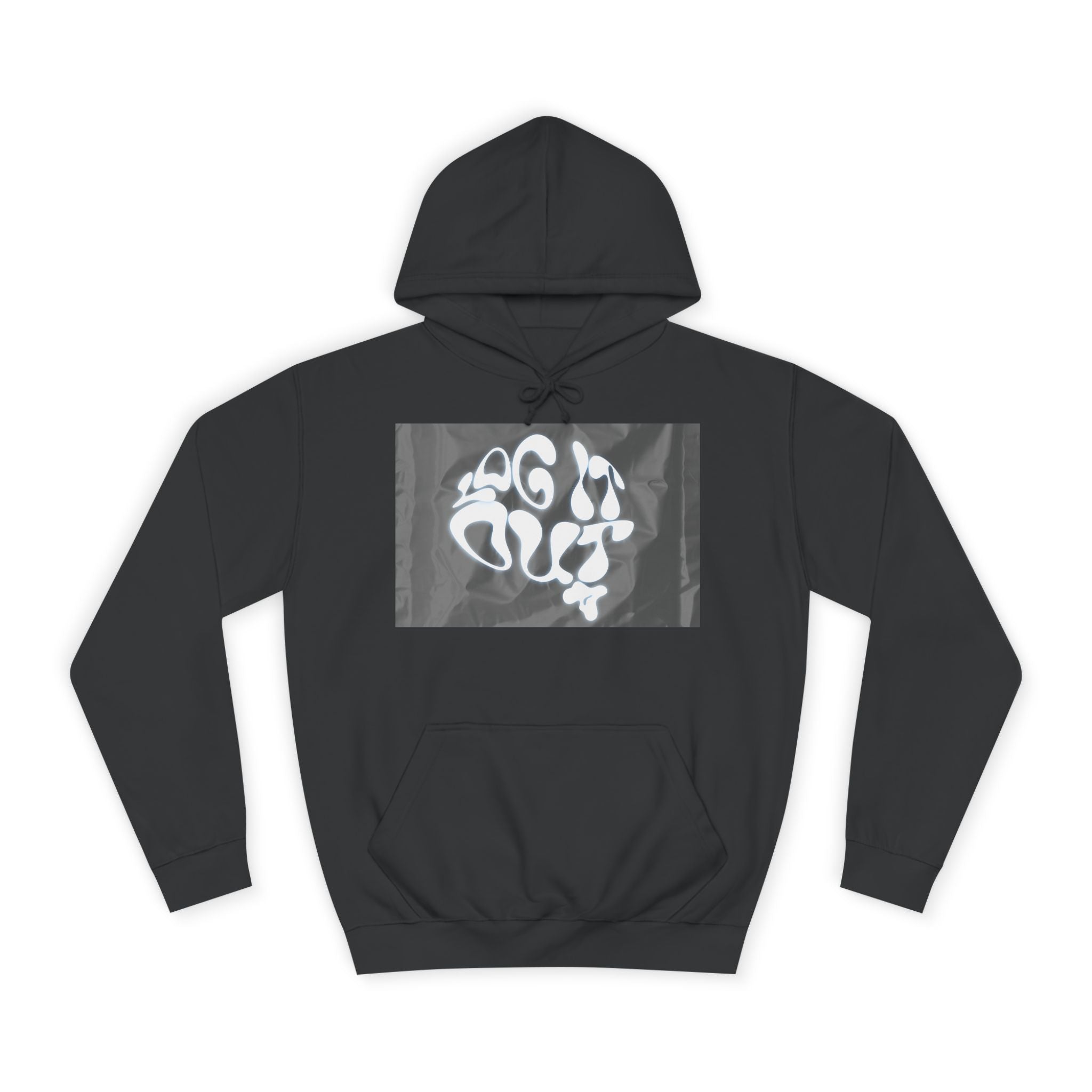 Cozy Unisex 'LOG IT OUT' Hoodie with Abstract Design, Sweatshirt, Graphic Hoodie, Casual Wear, Perfect Fit