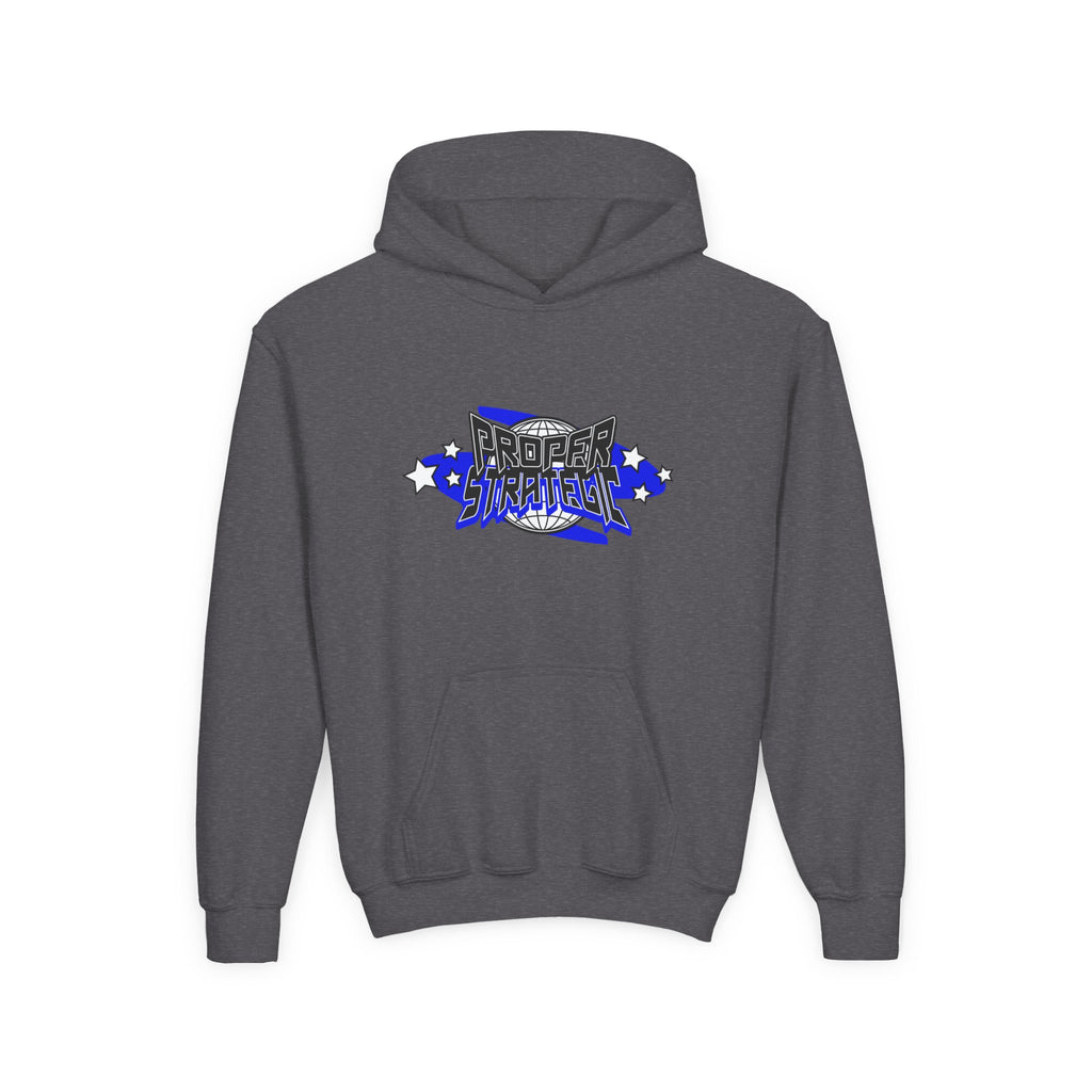 Youth Hoodie — 'Strategic' Graphic Pullover for Kids