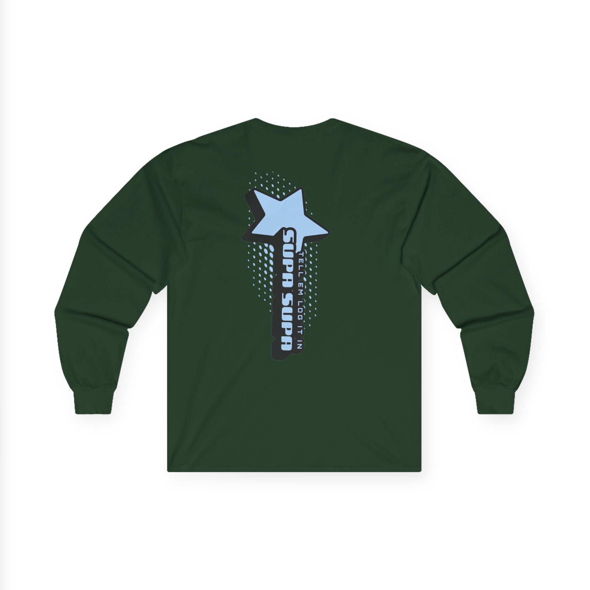 Star Wand Long Sleeve Tee — "Tell em log it in" Graphic Shirt