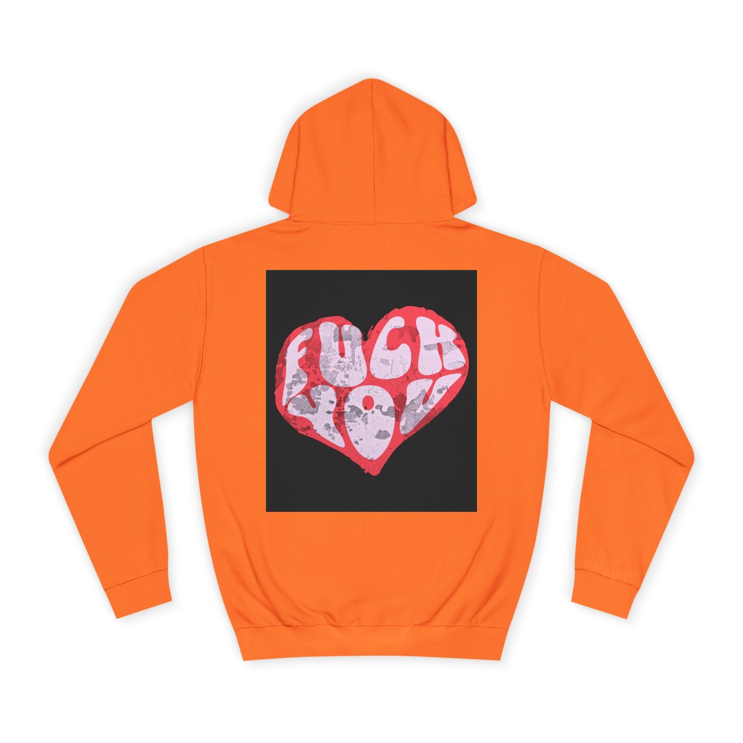 Unisex Hoodie with Bold 'F*** You' Heart Design | Trendy Casual Wear, Gift, Streetwear, Unique Hoodie, Everyday Comfort