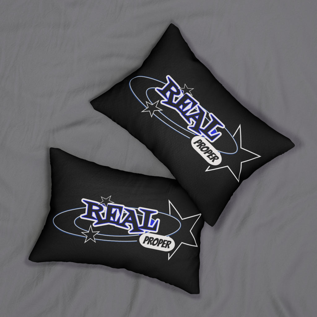 Lumbar Pillow — "Real Proper" Graphic Accent Cushion