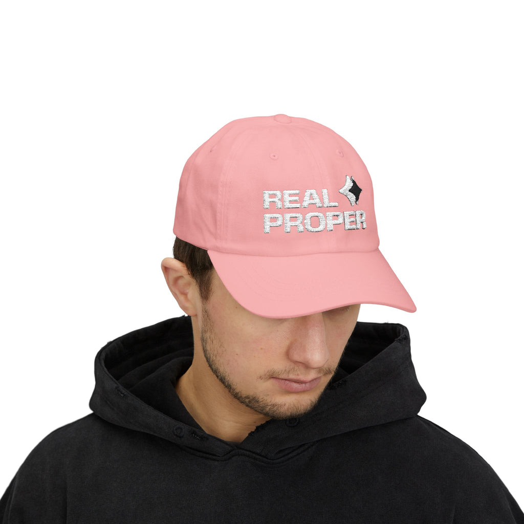 Classic Cap — "Real Proper" Embroidered Casual Baseball Hat