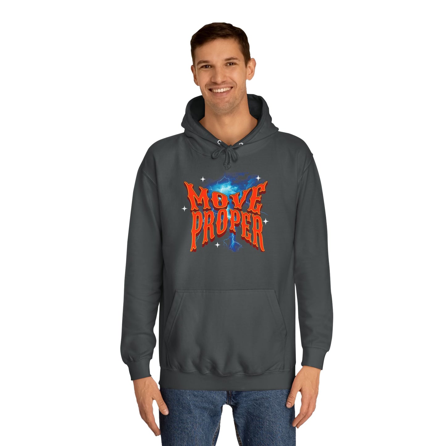 Unisex Hoodie - Move Proper Graphic, Trendy Casual Wear