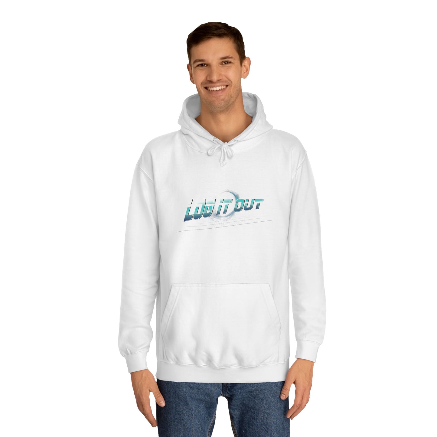Unisex 'log it out' Hoodie with Retro Style, Ideal for Everyday Wear, Perfect for trendy wear,Gift for Friends