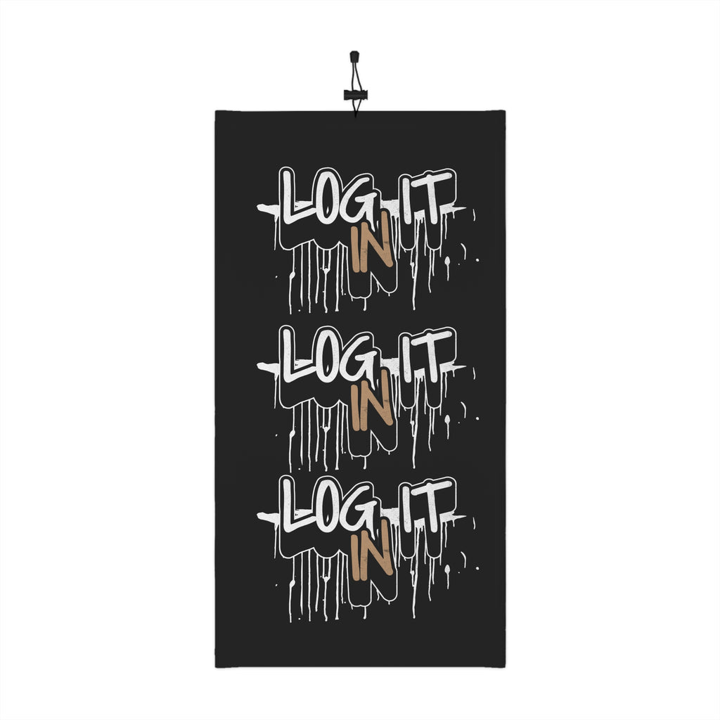 Neck Gaiter — "Log It In" Winter Face Mask with Drawstring
