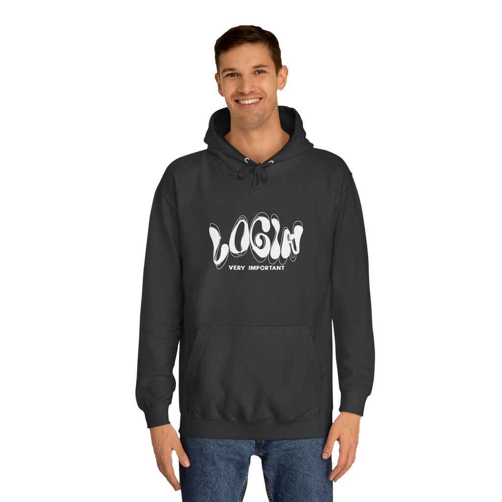 Cool College Unisex Hoodie - LOGIN, Apparel, Funny Hoodie, Gift, Cozy Wear,Trendy Fashion