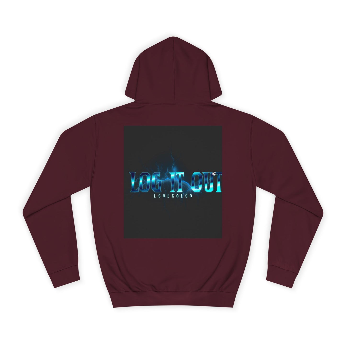 Unisex Log it out Hoodie with Digital Glow Design - Perfect for Gifts, Casual Wear,Events, Graphic Sweatshirt