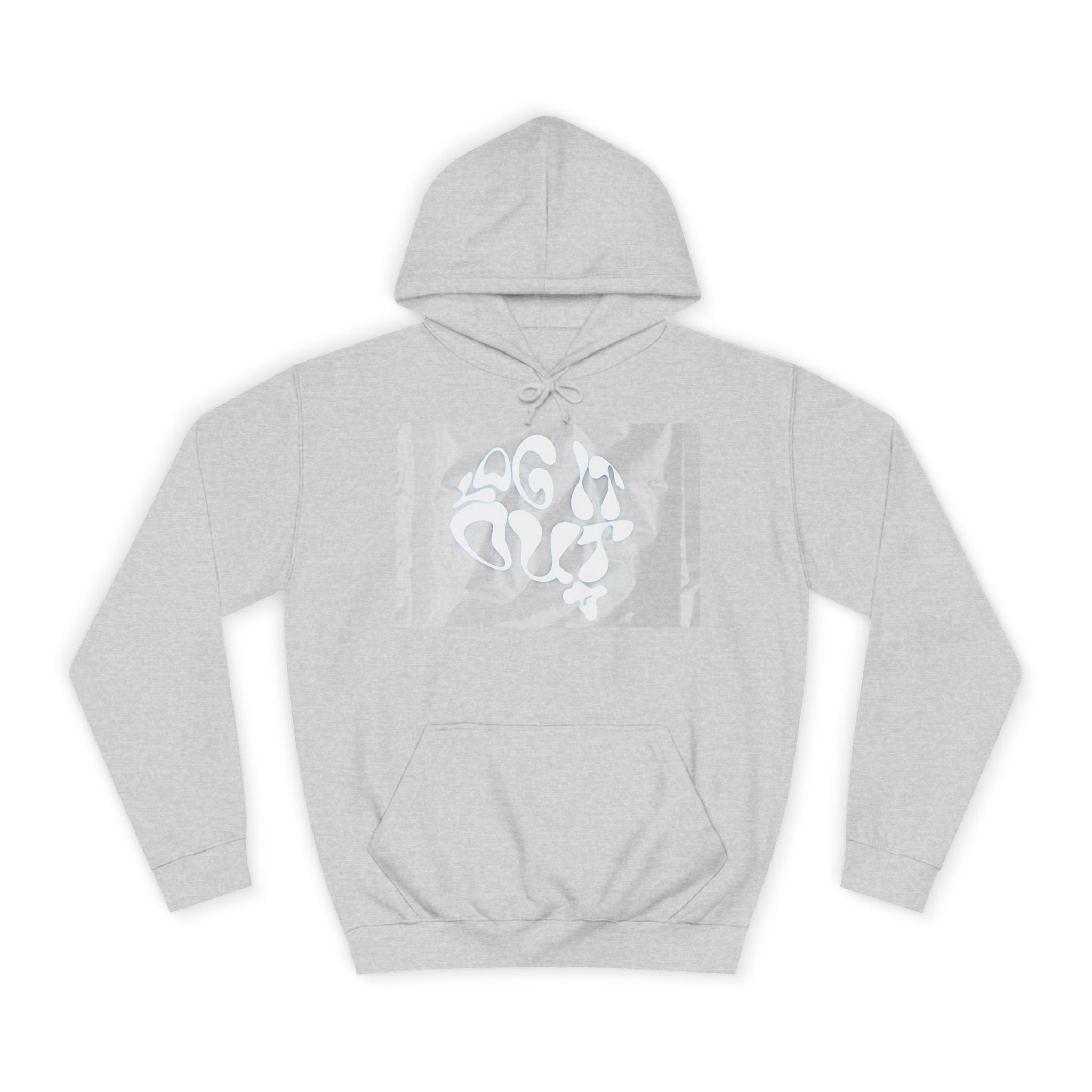 Cozy Unisex 'LOG IT OUT' Hoodie with Abstract Design, Sweatshirt, Graphic Hoodie, Casual Wear, Perfect Fit