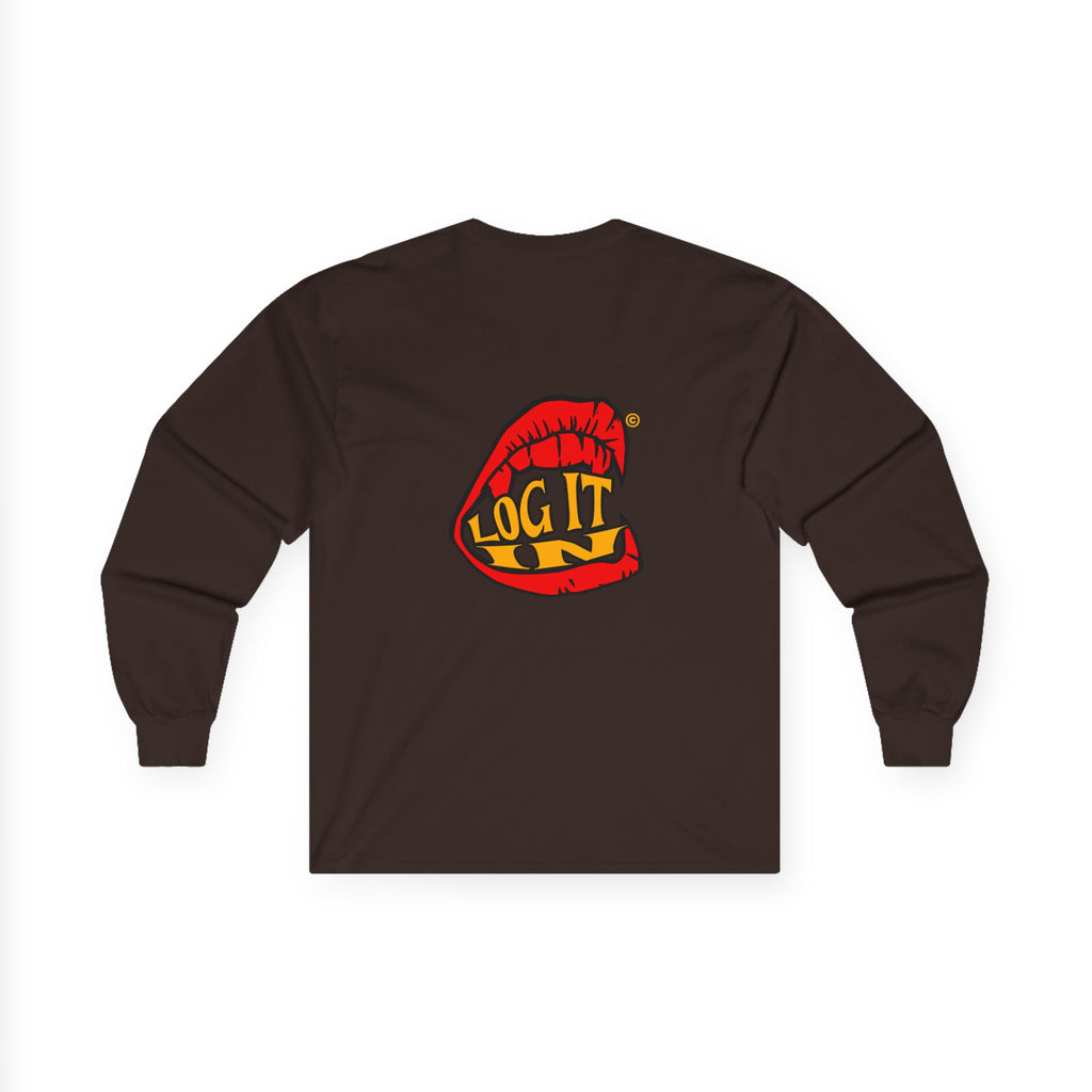 "Log It in" Graphic Long Sleeve Tee