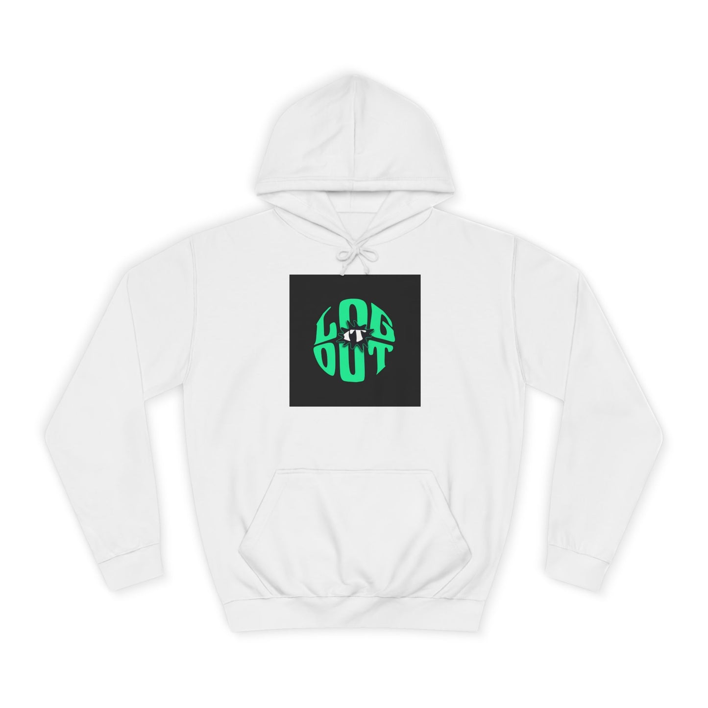 Unisex Hoodie with 'LOG IT OUT' Design, Casual Streetwear, Cool Gift, Cozy Lounge Wear, Perfect for Fall
