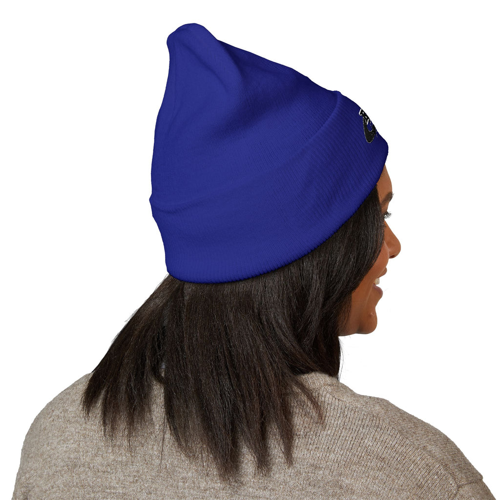 Embroidered 'Real Properl' Star Cuffed Beanie — Classic Winter Knit Hat