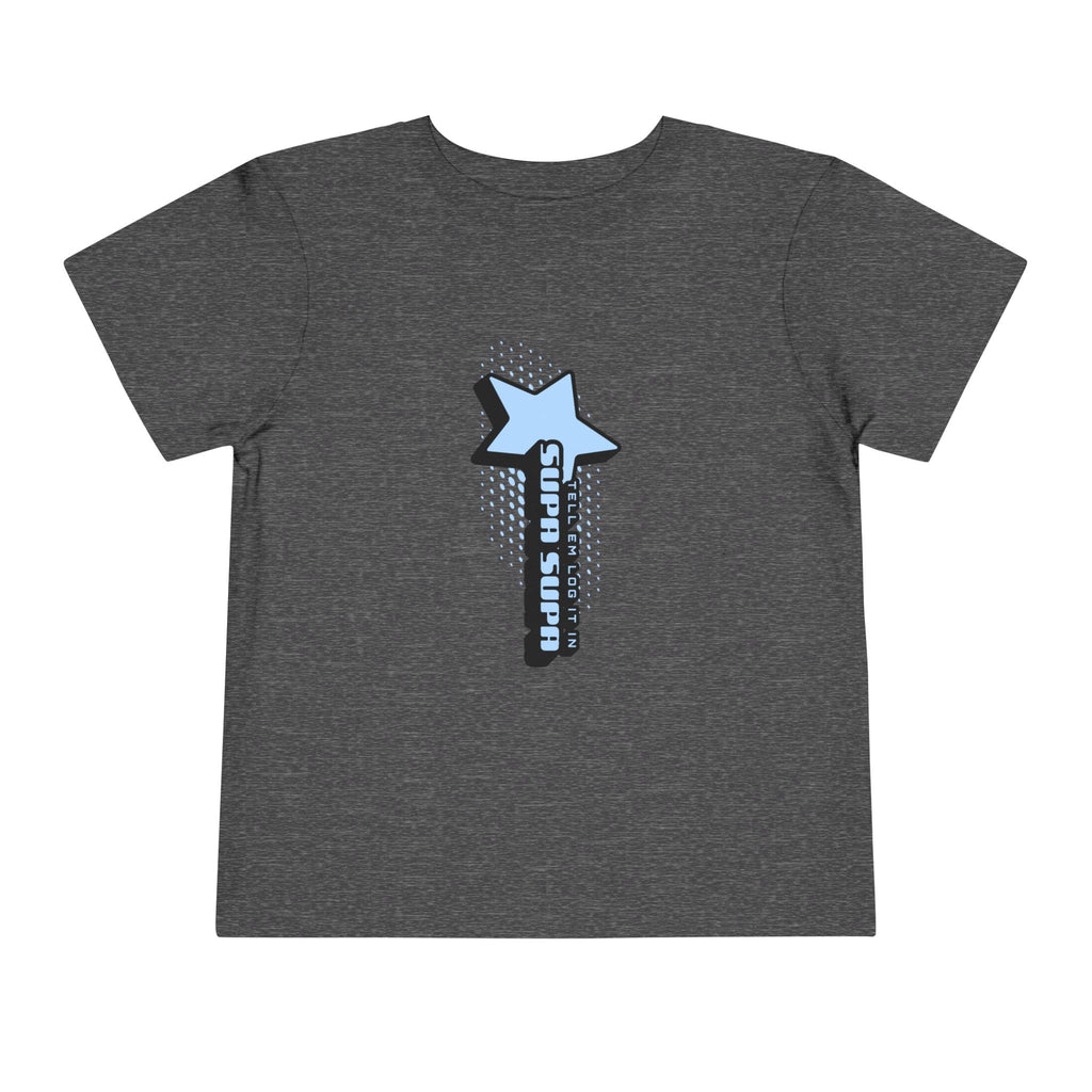Toddler Tee — Blue Star "Tell em log it in" Graphic