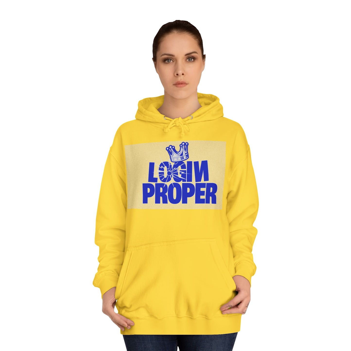 Unisex Hoodie - 'Login Proper' Trendy Spirit Wear, Casual Streetwear, Gift, Cozy Lounge Sweatshirt