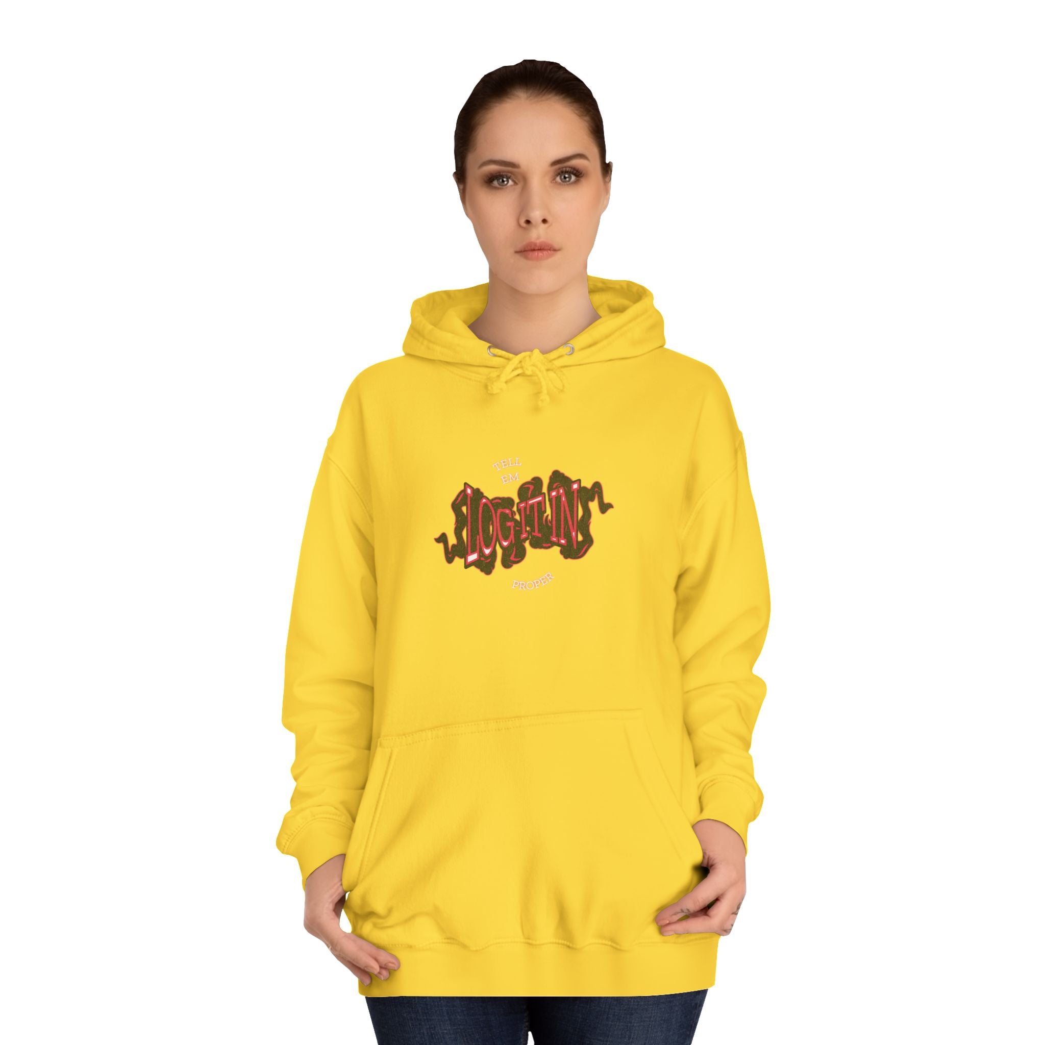'Log it in'Hoodie for Unisex, Casual Wear, Trendy Apparel, Perfect for Everyday wear, Comfortable Fit