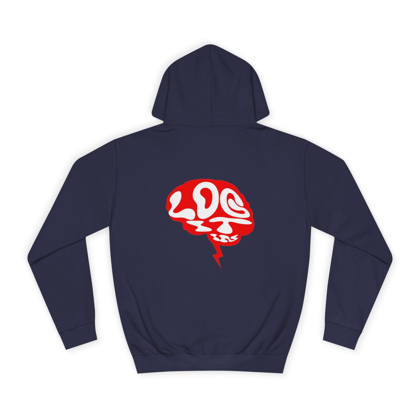 Unisex Log it in Hoodie with Unique Brain Design, Casual Wear, Trendy Apparel, Festive Occasions, Graphic Hoodie