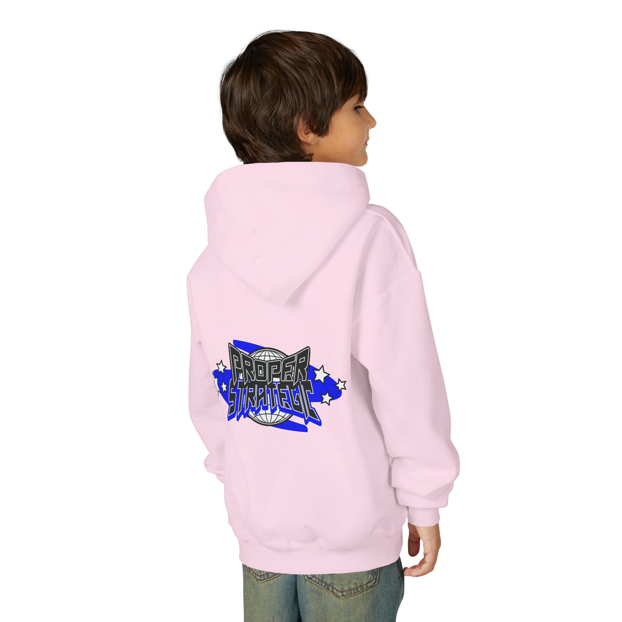Youth Hoodie — 'Strategic' Graphic Pullover for Kids