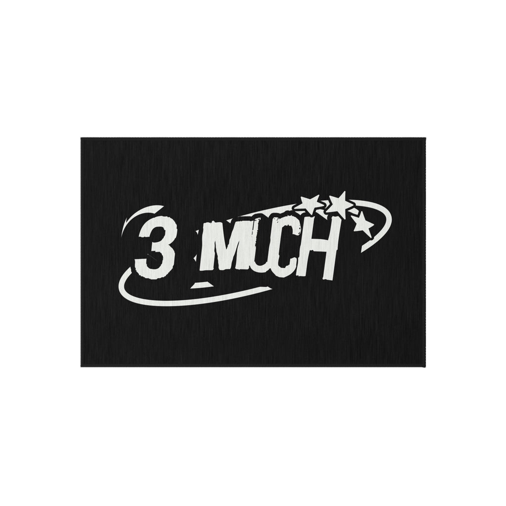 Outdoor Rug — '3 Much' Retro Star Welcome Mat