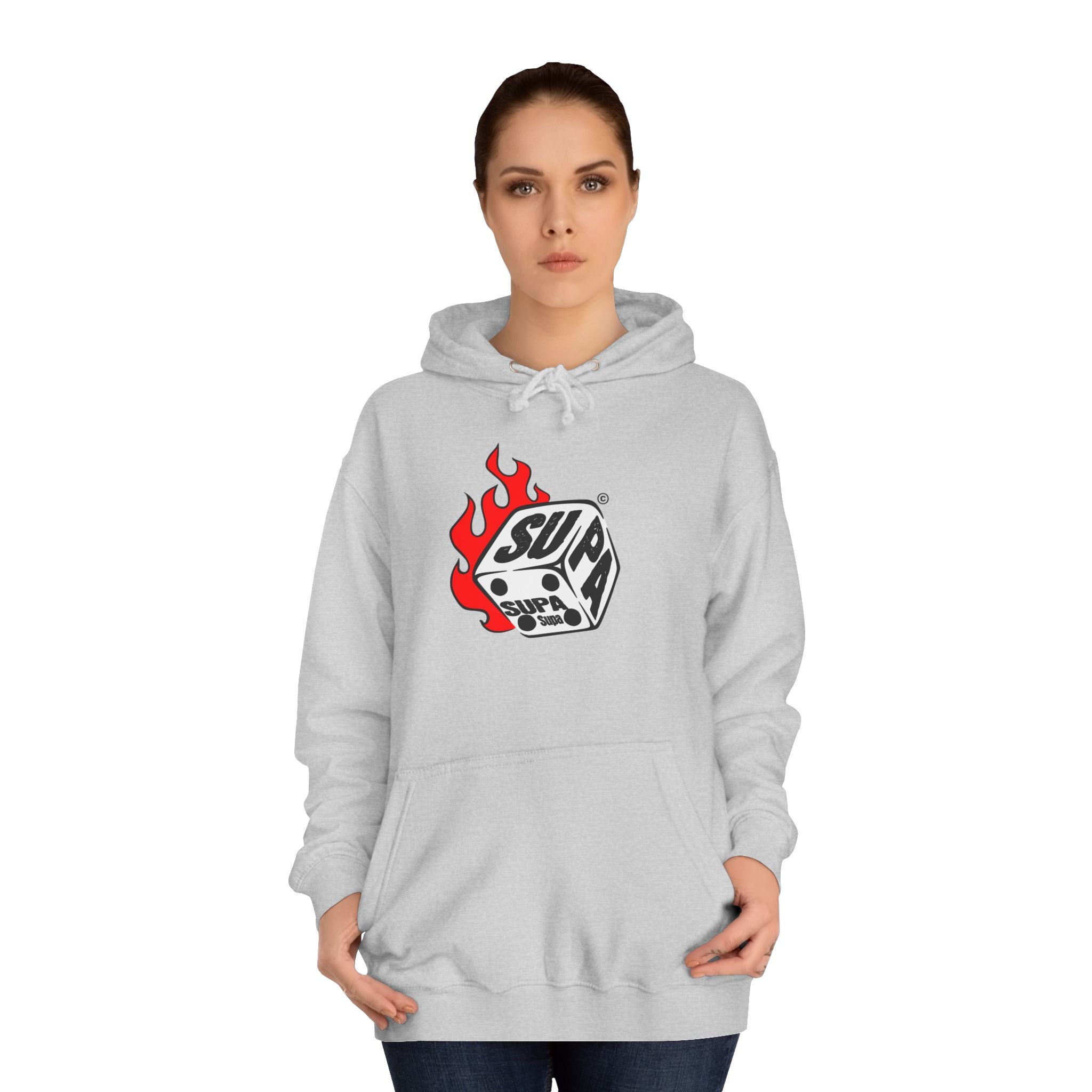 Cool Fire Graphic Unisex SUPA Hoodie, Apparel, Streetwear, Casual Wear, Unique Hooded Sweatshirt