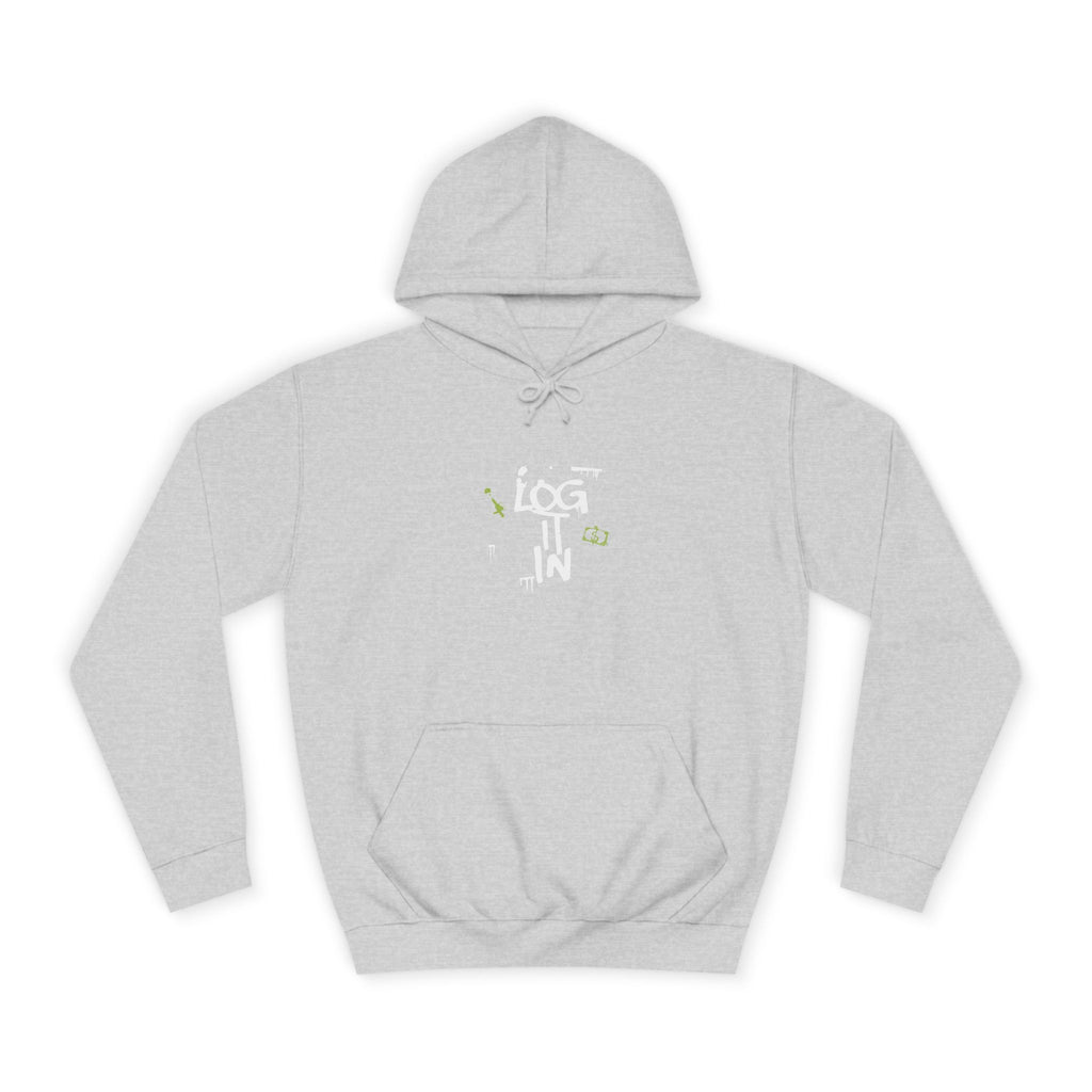 log it in Hoodie — Minimal Vintage Print