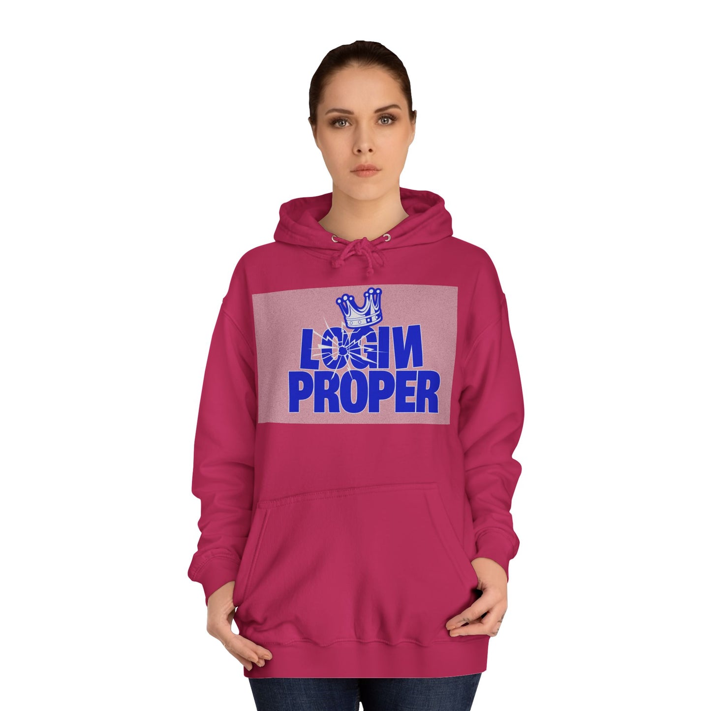 Unisex Hoodie - 'Login Proper' Trendy Spirit Wear, Casual Streetwear, Gift, Cozy Lounge Sweatshirt