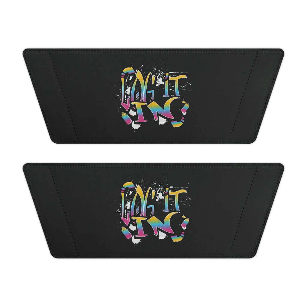 Women's Slide Sandals — Colorful Graffiti 'LOG IT IN' Removable-Strap Slides